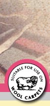 Suitable for use on wool carpets