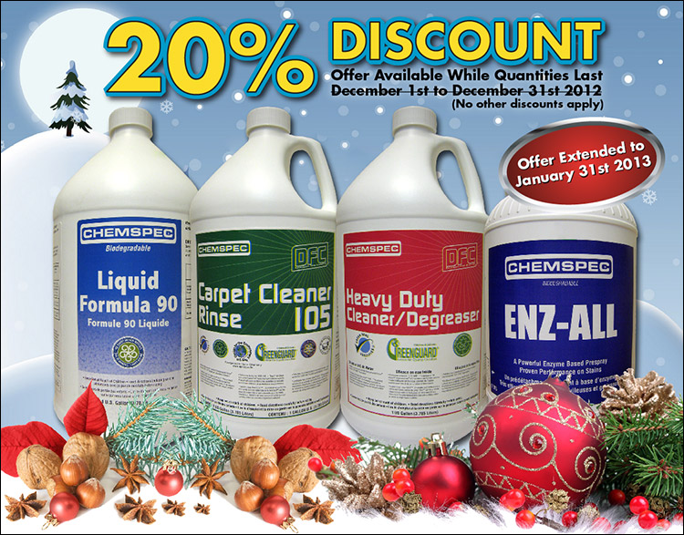 Chemspec Special Sale Extended to Jan. 31st 2013
