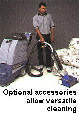 Optional accessories allow versatile cleaning