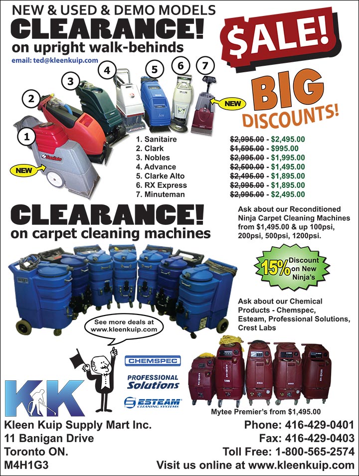 Sale New and Used Professional Carpet Cleaning Equipment