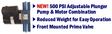 NEW! 500 PSI Adjustable Plunger Pump & Motor Combination