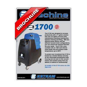 E-1700 Carpet Cleaning Machine Brochure