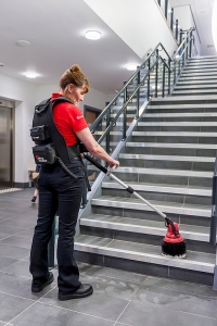 MotorScrubber Cleaning Stairs