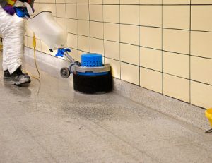 cleaning baseboards