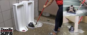 commercial floor cleaning scrubbing machine vct tile grout bathroom stalls toilets toronto gta