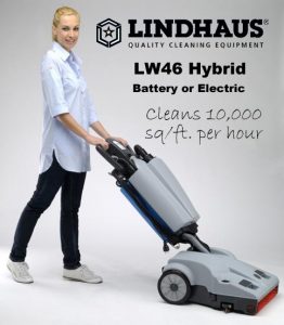 lindhaus lw46 hybrid battery electric floor scrubber drier machine