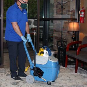 machine for disinfecting large areas