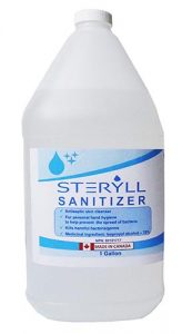 liquid hand sanitizer solution gallon jug steryll