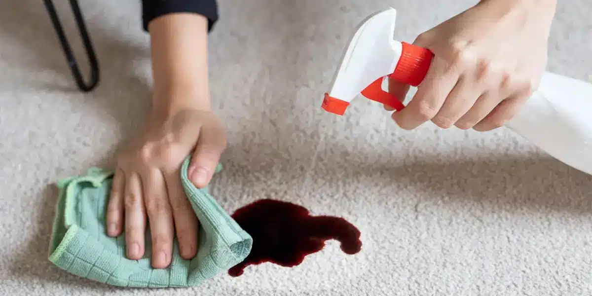 how to clean a spill on carpet