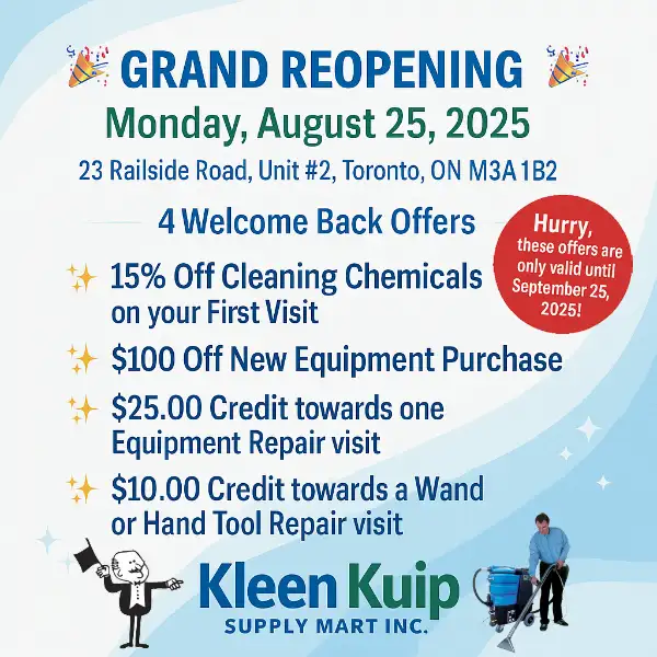 Grand Reopening Kleen Kuip Supply Mart