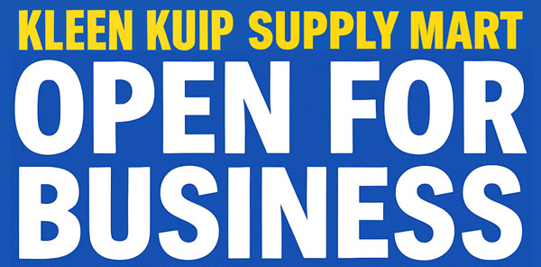 Kleen Kuip Supply Mart Open for Business