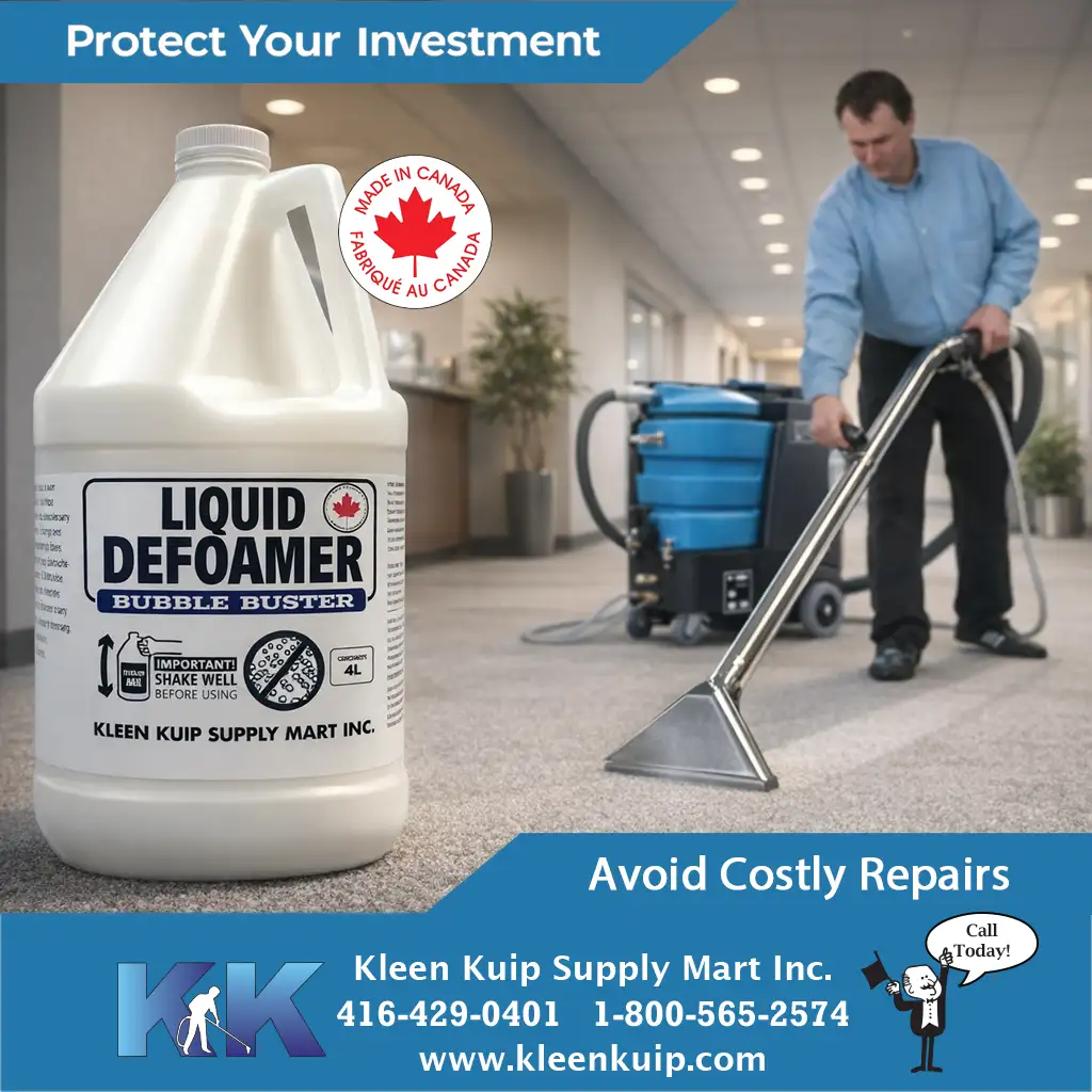liquid defoamer for carpet cleaning machines