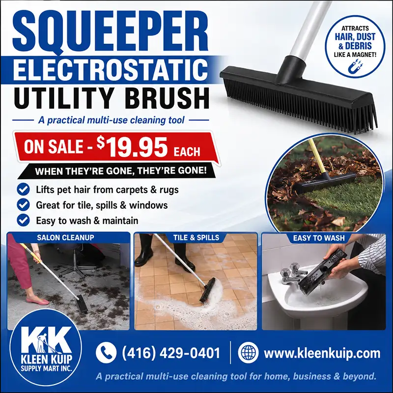 squeeper rubber utility brush