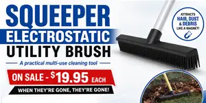 squeeper rubber utility brush